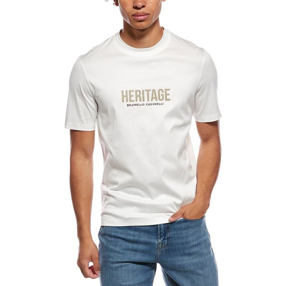Brunello Cucinelli Mens T-Shirt, White